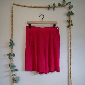 Spitalnick & Co Hot Pink Long Length Silk Shorts Size 8